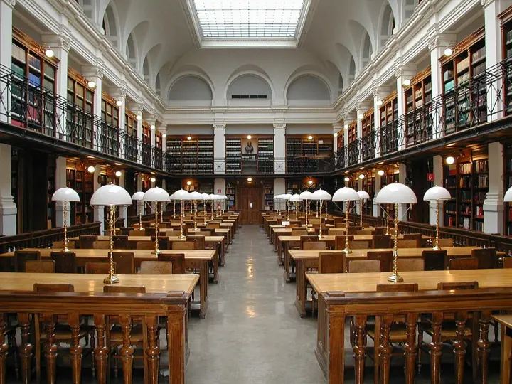 Reading room of a university library