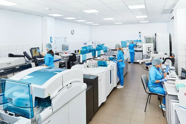 Scientific research in a laboratory