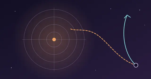 Abstract illustration of a system whose course drifts from its intended goal: the AI alignment problem
